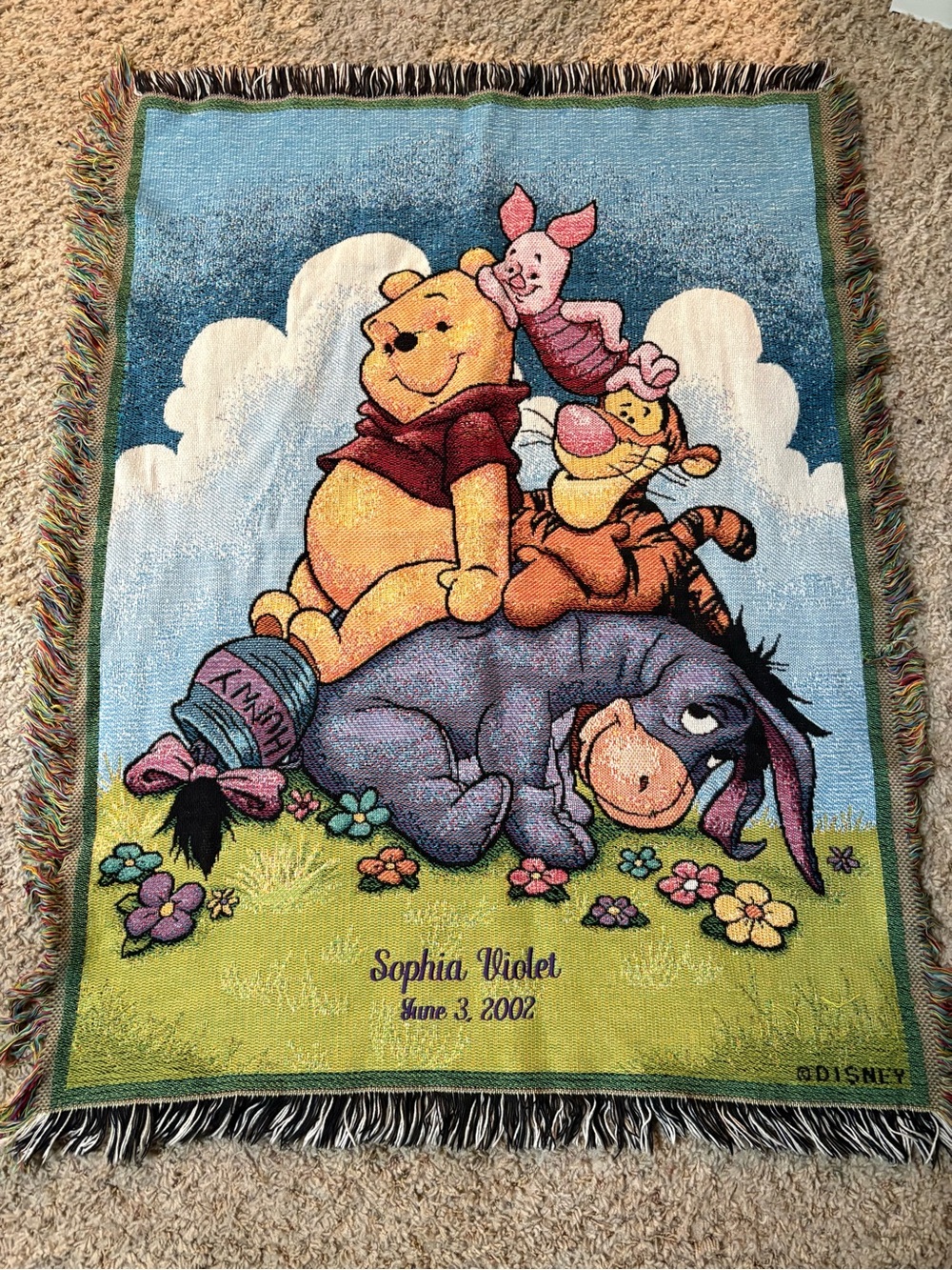 Disney Winnie the Pooh & Friends Personalized Blanket Personalized Woven Blanket